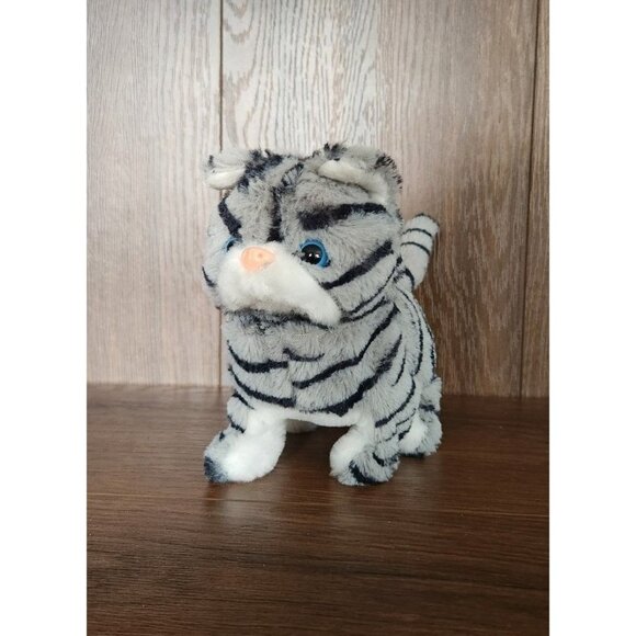 My Lovely Pet Cat Battery Operated Little Walking Cat Plush Mechanical Toy - Picture 1 of 6
